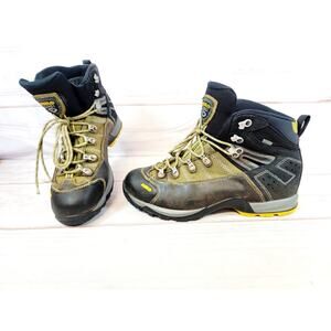 Asolo Trail Hiking Boots Mens Size 11 Green Canvas & Leather Gore-Tex